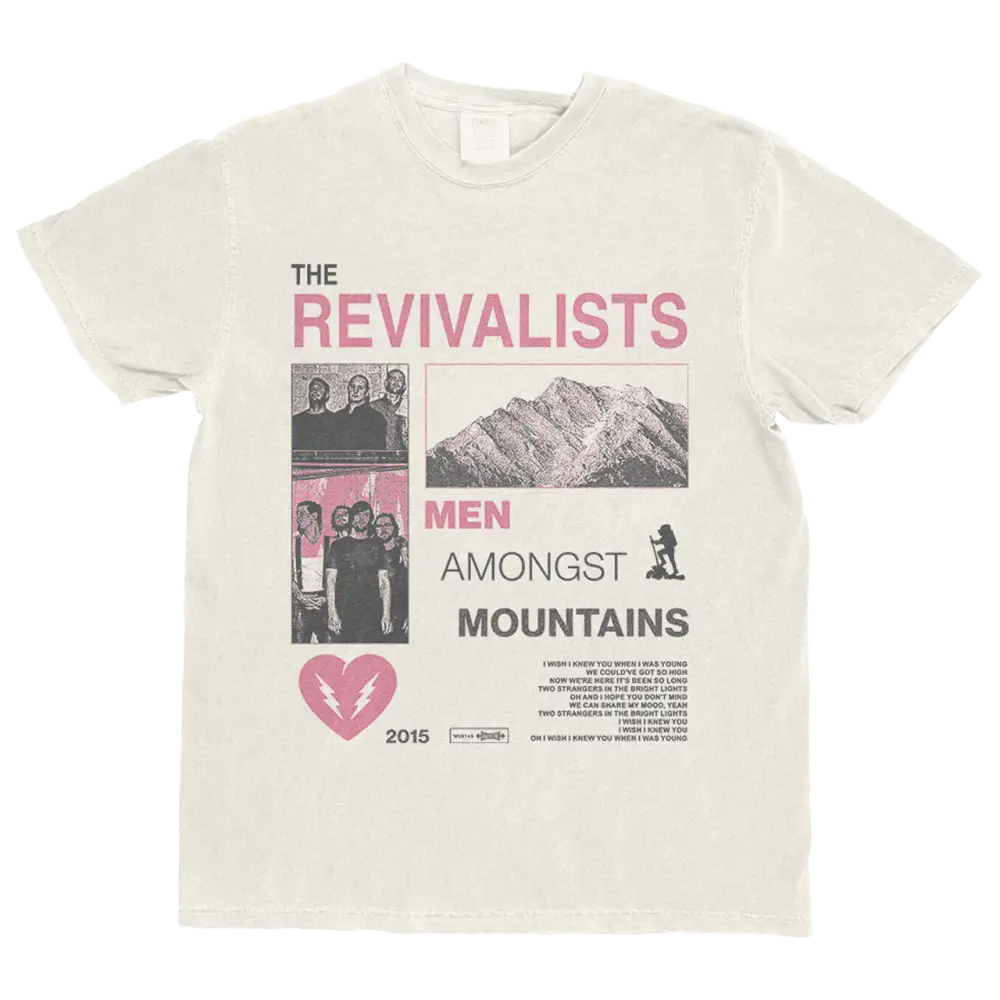 Cream-colored ’The Revivalists’ band t-shirt.